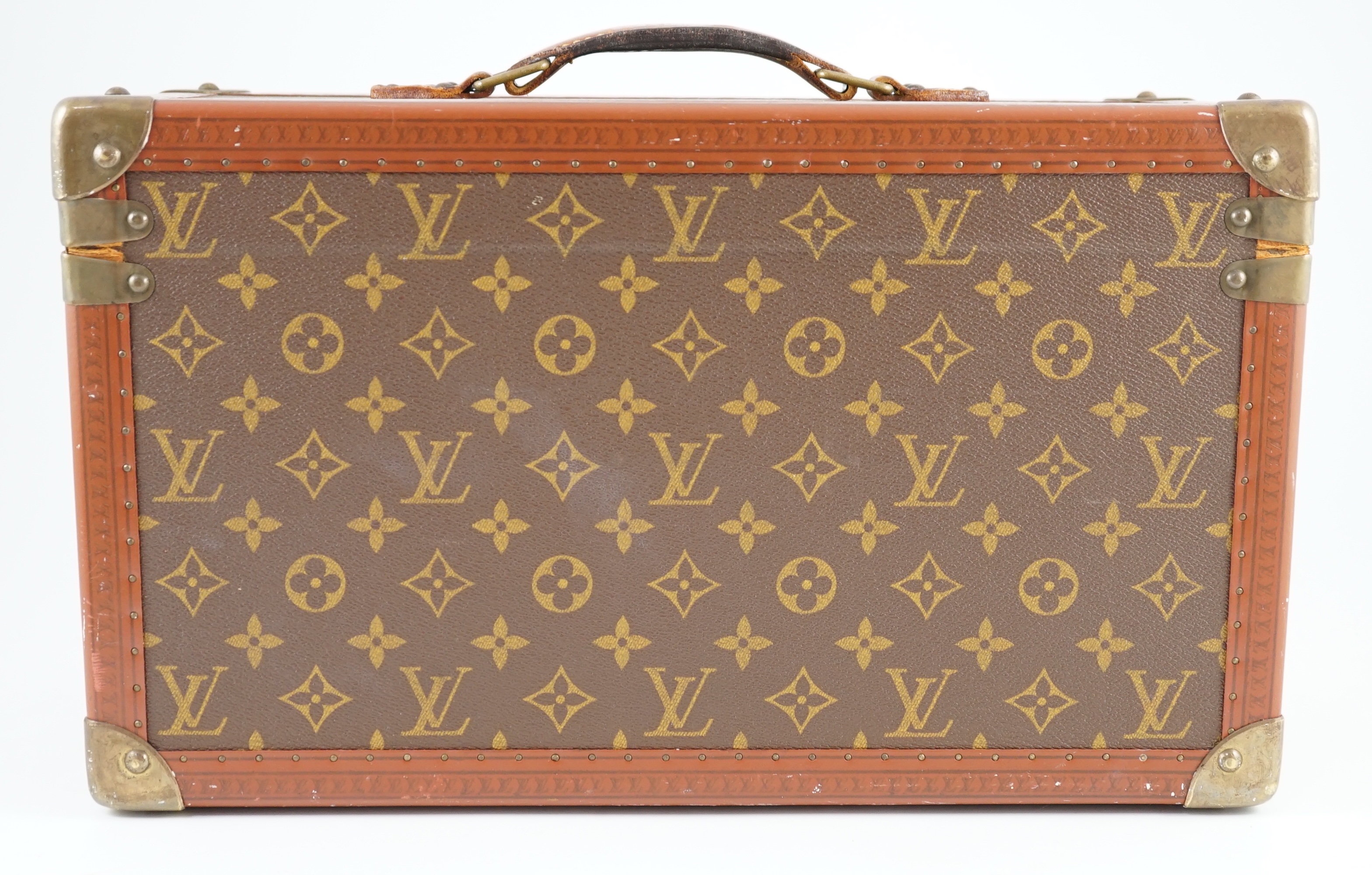 A Louis Vuitton train case, no.873750 Width 41cm. Depth 18cm. Height 24cm.